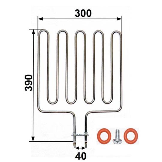 Heating element suitable for Sepc 65 Helo Knüllwald sauna heater - 2670 Watt 