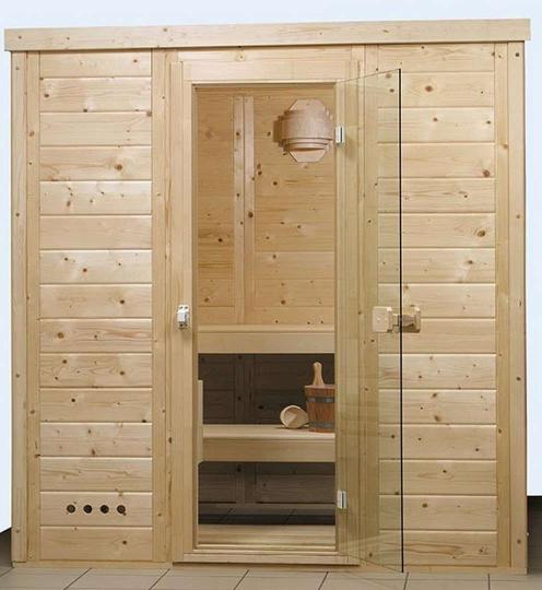 Rubin 4 solid wood sauna - 1.97 x 1.97 x 2.05 m 